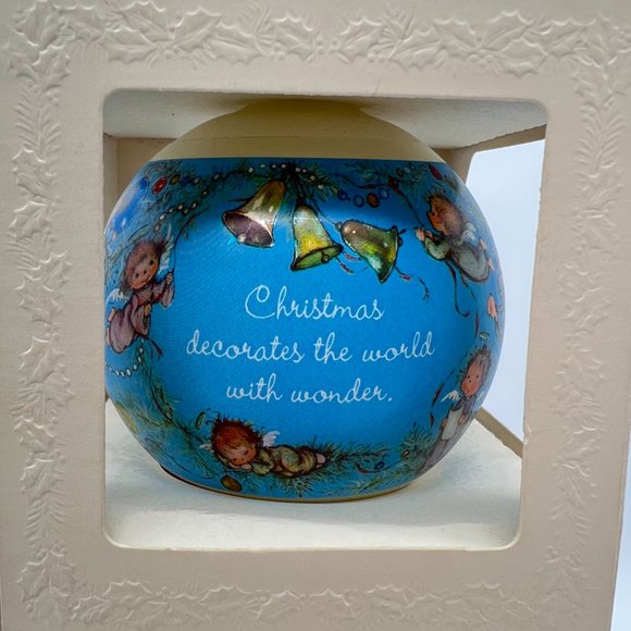 Hallmark Keepsake MARY HAMILTON Angels GLASS Ornament 1981 NEW IN BOX - Picture 4 of 11